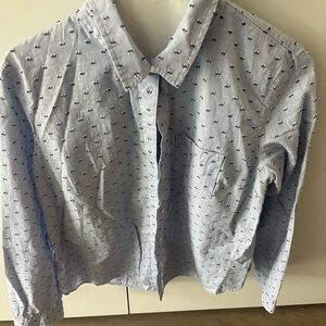 Women’s Light Blue Patterned Shirt